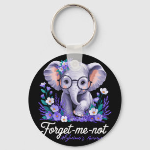 Chaveiro Flor de Elefante de Conscientização sobre Alzheime