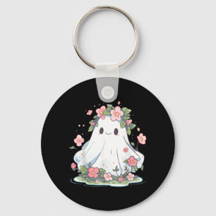 Chaveiro Flor de Fantasma de Halloween Mulheres Meninas Hal