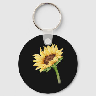 Chaveiro Flor De Girassol Cores De Água Positividade Verão 