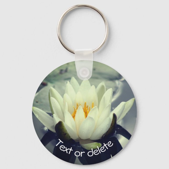 Chaveiro Flor de lírio Lotus Water Personalizado (Frente)