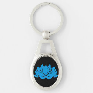 Chaveiro Flor de Lotus azul