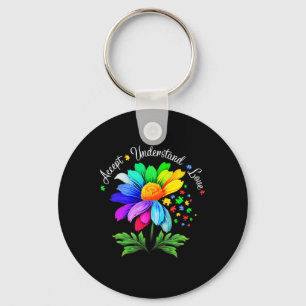 Chaveiro Flor de Margarida Conscientização do Autismo para