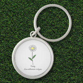 Chaveiro Flor de Pastel de Margarida Botânica