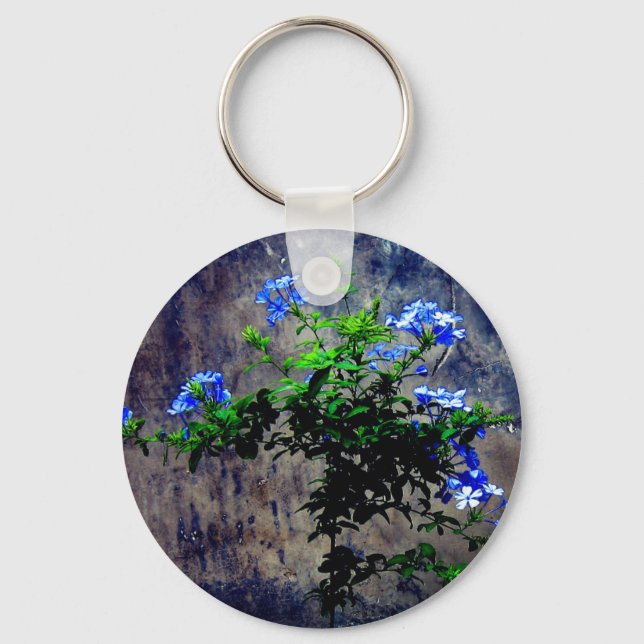 Chaveiro Flor de Plumbago Azul (Frente)