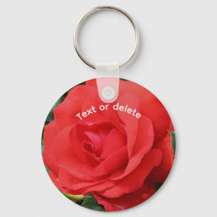 Chaveiro Flor de rosa vermelha Personalizado