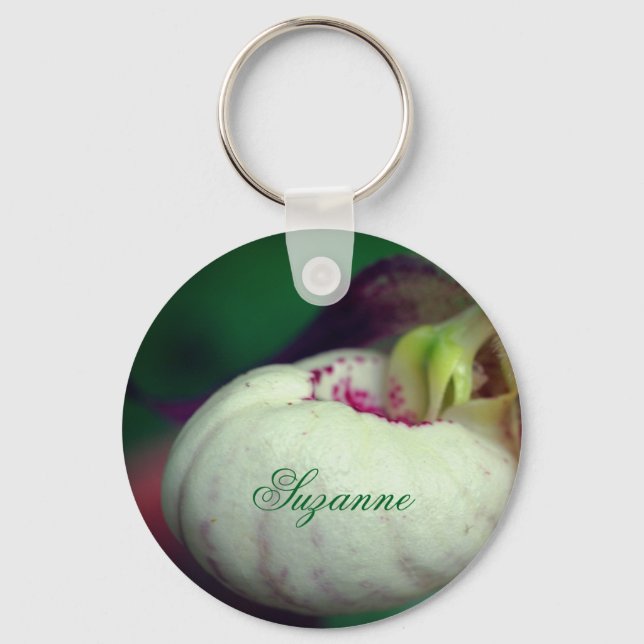 Chaveiro Flor de Sapatilha de Senhora Personalizada (Frente)