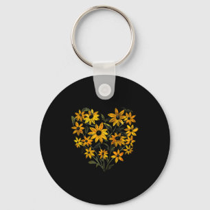 Chaveiro Flor de Susana Olhos Negros Menina Coração Dia dos