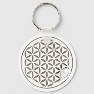 Chaveiro Flor De Vida 1 - Carimbo De Prata