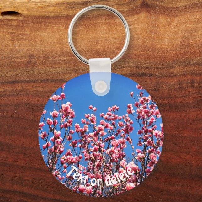 Chaveiro Flor do Céu Azul Magnolias Personalizada (Frente)