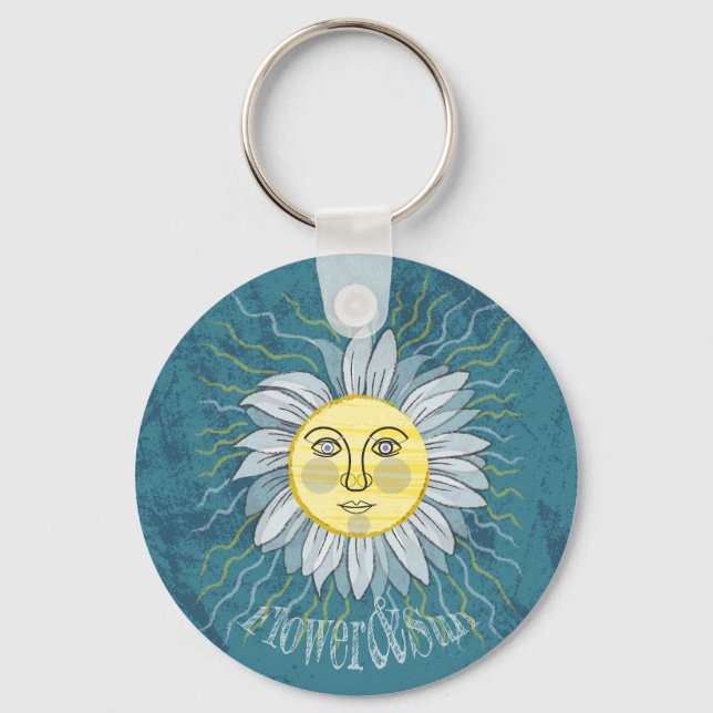 Chaveiro Flor e Sol - Natureza (Frente)