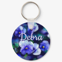 Flor Floral de Flores Azul Personalizado