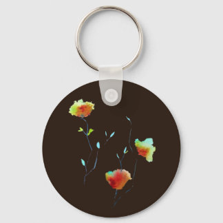Chaveiro Flor floral simples moderna Arte de outono
