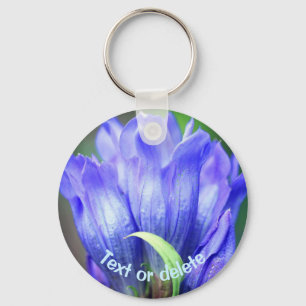 Chaveiro Flor Gentiana Azul Personalizado