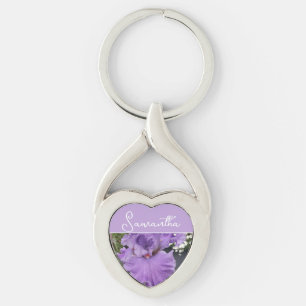 Chaveiro Flor Iris Flores Roxo Lavanda Lilás Floral