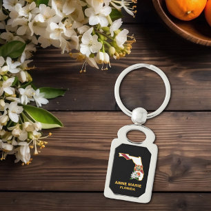 Chaveiro Flor Laranja do Estado de Sinalizador da Flórida P