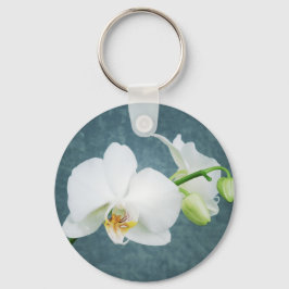 Chaveiro Flor Orquídea Branca Zen