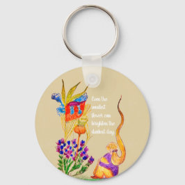 Chaveiro Flor Personalizado e rapariga