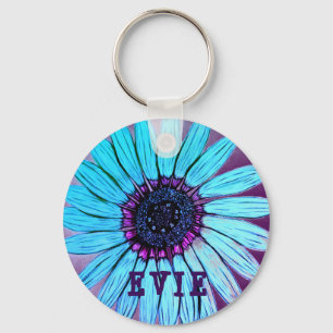Chaveiro Flor personalizado esboçado