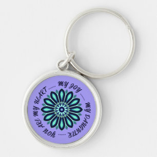 CHAVEIRO FLOR PRESENTE COLORIDO PARA MÃE PAI IRMÃ FILHO CHE