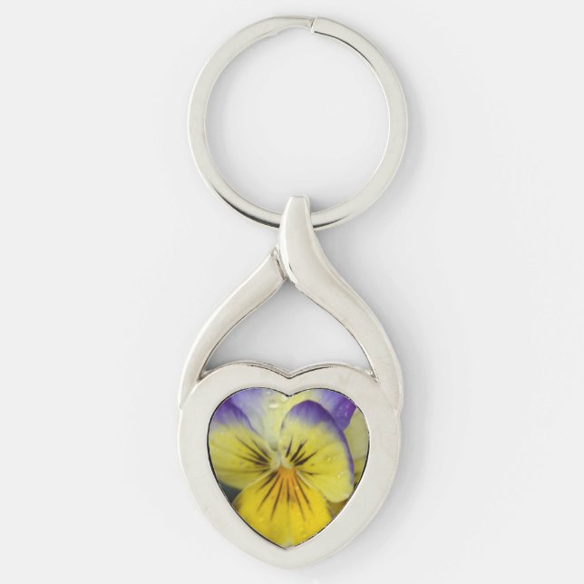 Chaveiro Flor púrpura e amarela (Frente)
