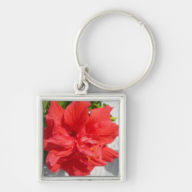 Chaveiro Flor Red Double Hibiscus (Frente)