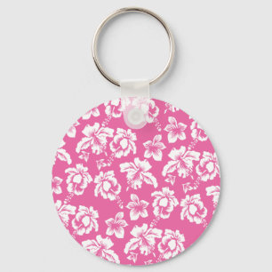Chaveiro Flor Rosa Havaiano