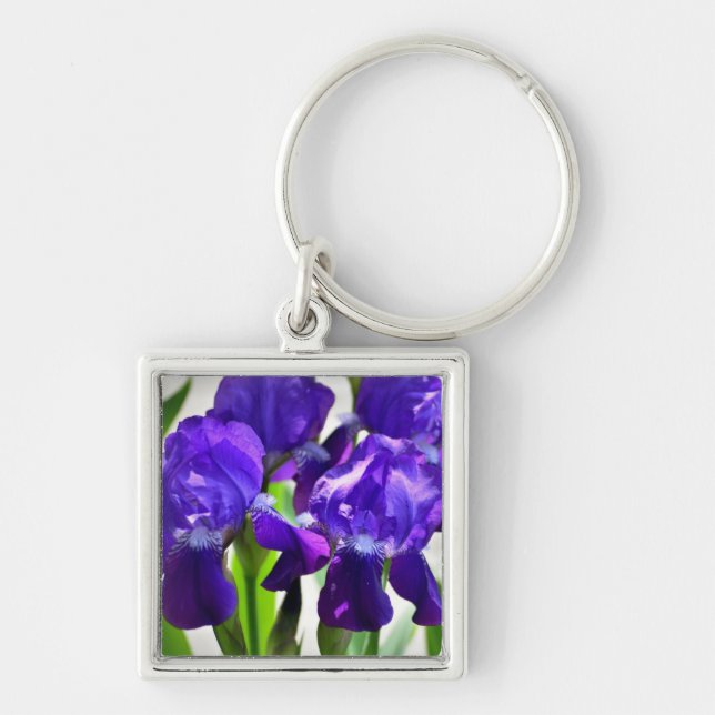 Chaveiro Flor Roxo Iris (Frente)