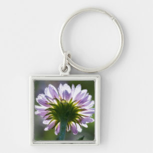 Chaveiro Flor Silvestre Roxa Com Iluminação Posterior e Got
