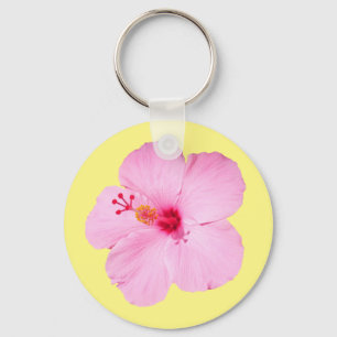 Chaveiro Flor Tropical de Hibiscus Rosa