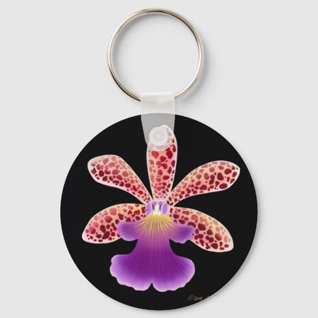 Chaveiro Flor Tropical Oerstedella Orchid (Frente)