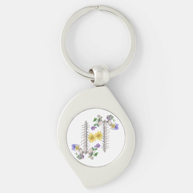 Chaveiro Floral Anatomy - Vertebrae, Hip Bone (Frente)