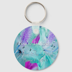 Chaveiro Floral Azul