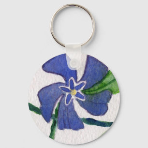 chaveiro Floral "Blue Vinca"