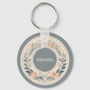 Chaveiro Floral Boho Escandinavo