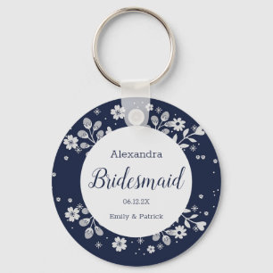 Chaveiro Floral Branco