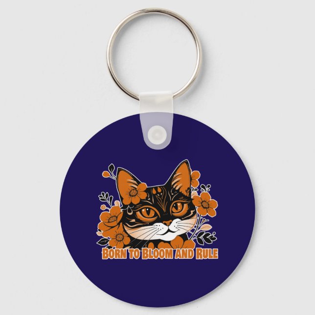 Chaveiro Floral Cat  (Frente)