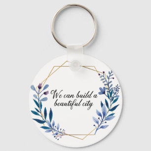 Chaveiro floral das citações bonitas de Godspell