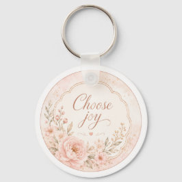 Chaveiro Floral de Seda Rosa editável