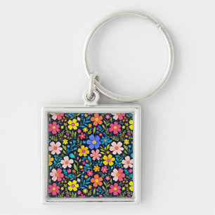 Chaveiro Floral Digital Painting Flowers Pattern-38875
