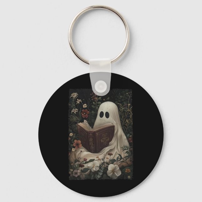 Chaveiro Floral Ghost Leading Book Halloween Figurume Gothi (Frente)