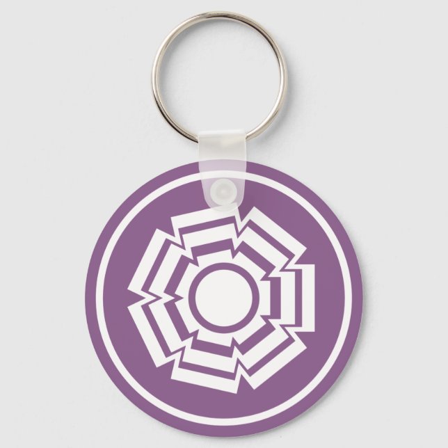 Chaveiro Floral Groove, EggPlant (Frente)