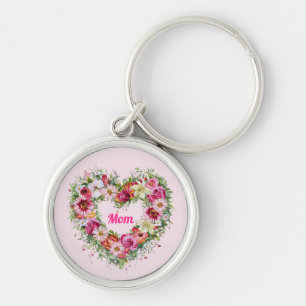 Chaveiro Floral Heart Wreath Personalizado