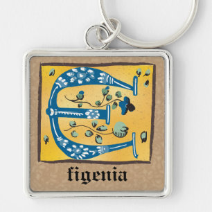 Chaveiro Floral Iluminado E Monograma Iluminado ao Quadrado