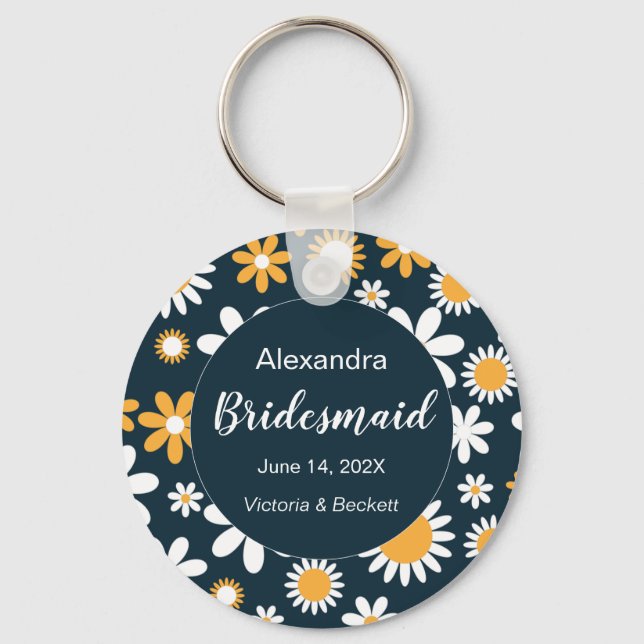 Chaveiro Floral Moderno (Frente)