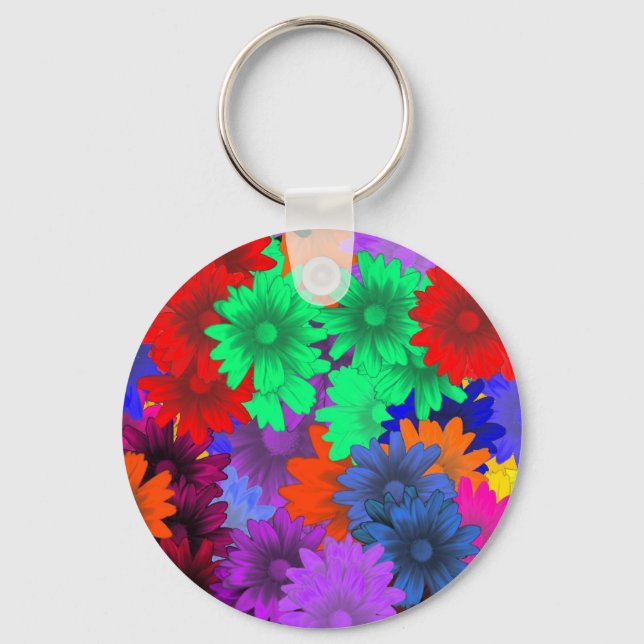 Chaveiro Floral multicolorido (Frente)