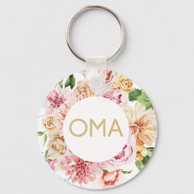 Chaveiro Floral Oma Gift (Frente)