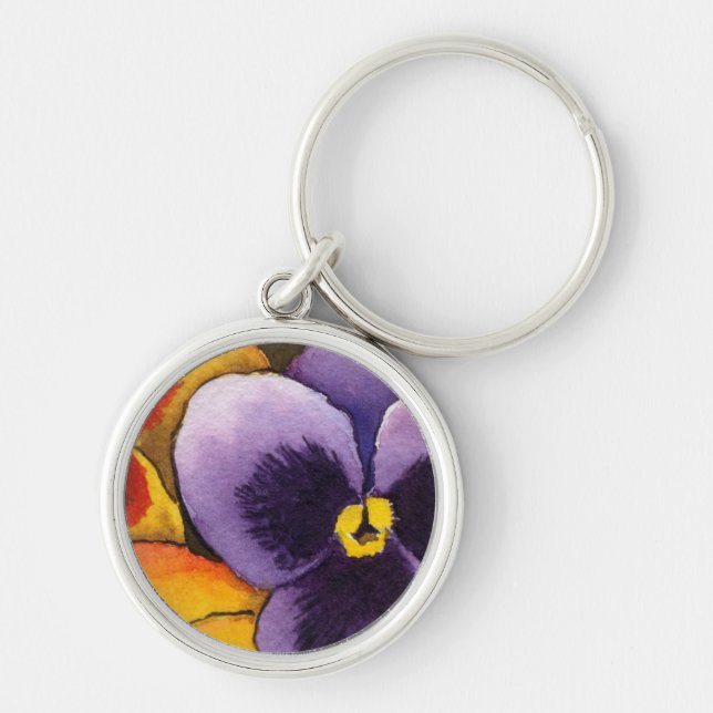 chaveiro Floral "Pansy 1" (Frente)