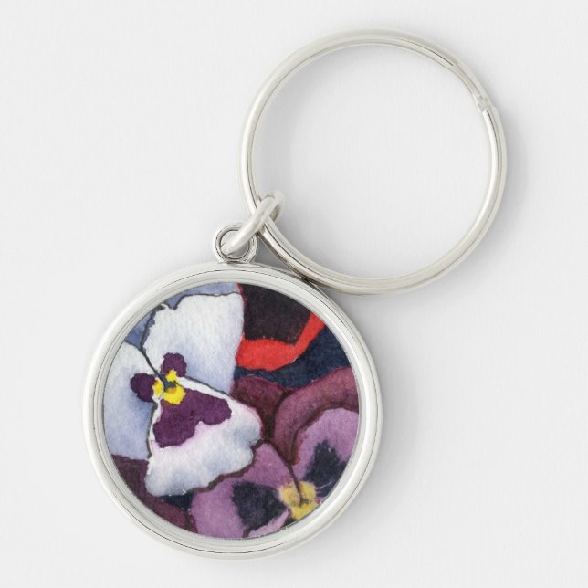 chaveiro Floral "Pansy 2" (Frente)