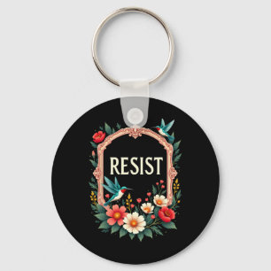 Chaveiro Floral Resist Trump Funny Anti-trump 2025