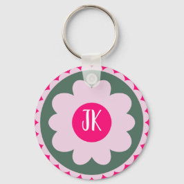 Chaveiro Floral Rosa Personalizado | One Owl Artis